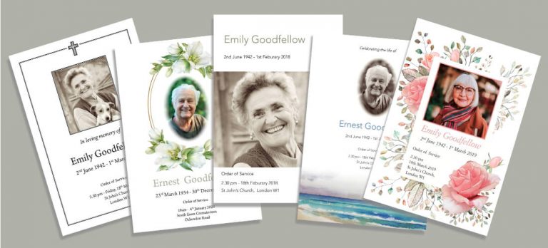 Personalised Funeral Order of Service | Fast & Free Delivery